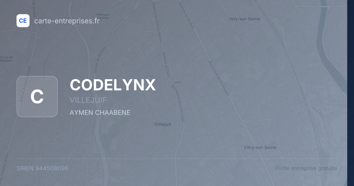 CODELYNX — 944508696 — fiche entreprise