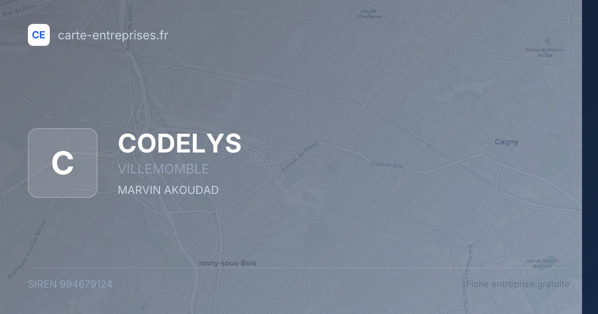 CODELYS — 994679124 — fiche entreprise