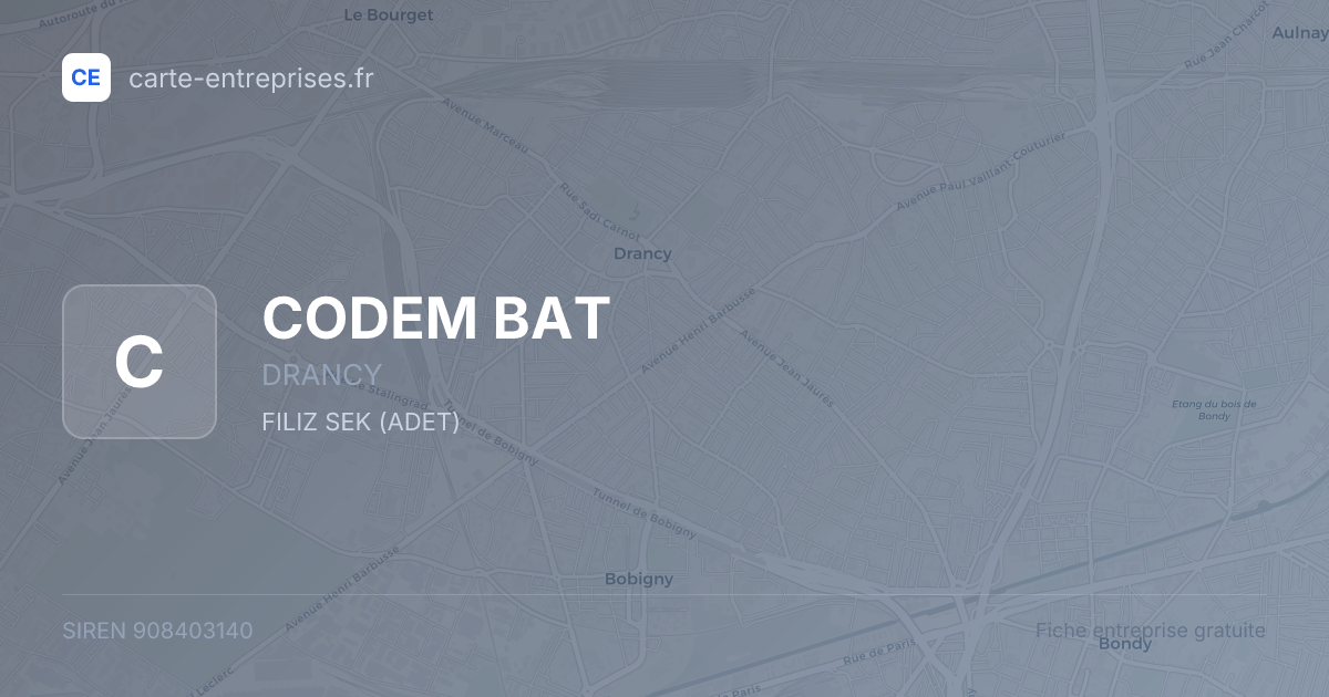 CODEM BAT — 908403140 — fiche entreprise