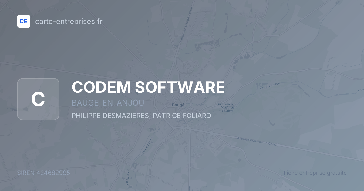 CODEM SOFTWARE — 424682995 — fiche entreprise