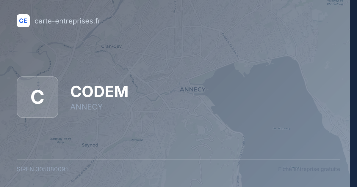 CODEM — 305080095 — fiche entreprise