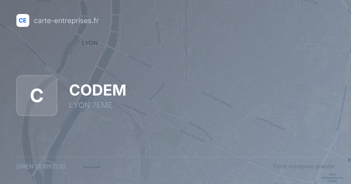 CODEM — 351097233 — fiche entreprise