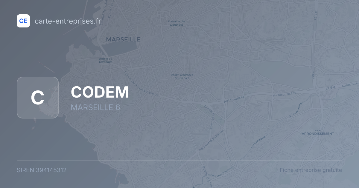 CODEM — 394145312 — fiche entreprise