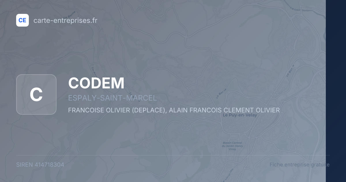 CODEM — 414718304 — fiche entreprise