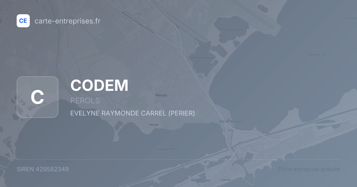CODEM — 429582349 — fiche entreprise