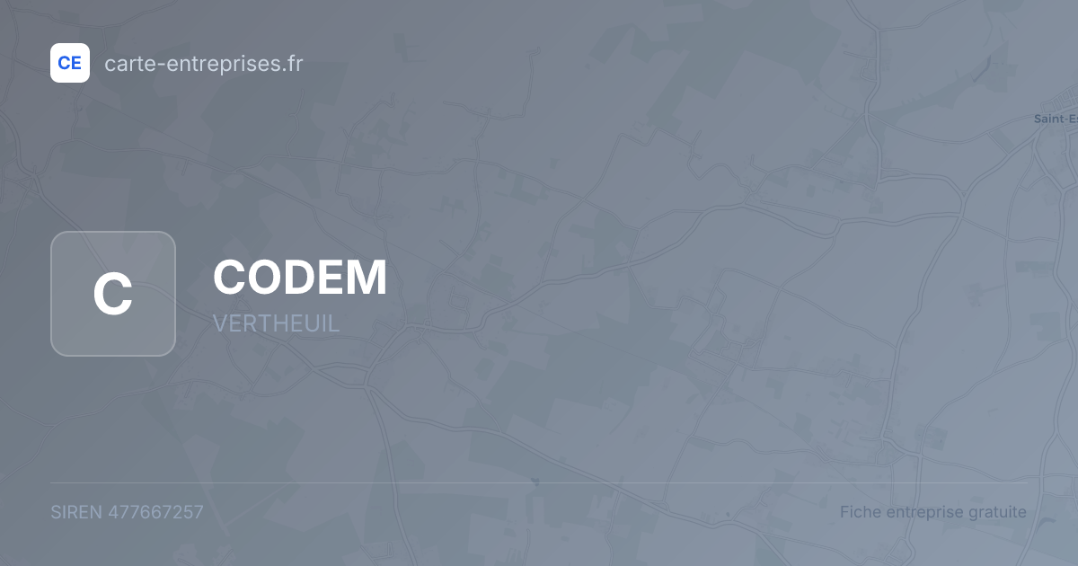 CODEM — 477667257 — fiche entreprise