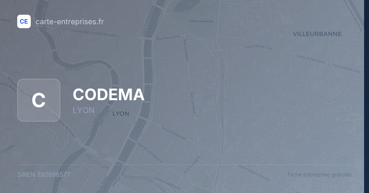 CODEMA — 392896577 — fiche entreprise