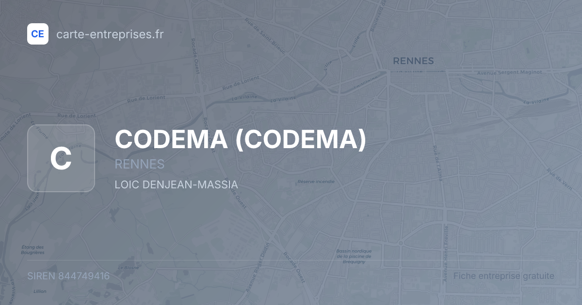 CODEMA — 844749416 — fiche entreprise