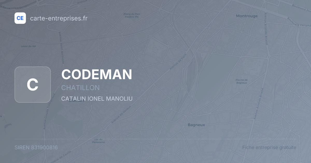 CODEMAN — 831900816 — fiche entreprise