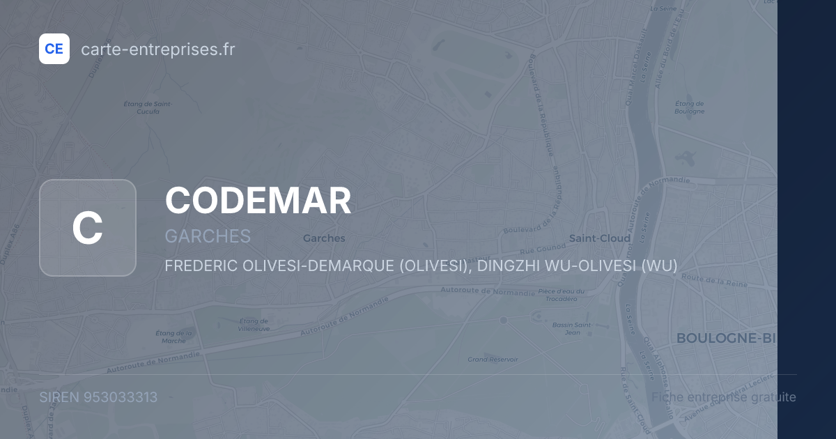 CODEMAR — 953033313 — fiche entreprise