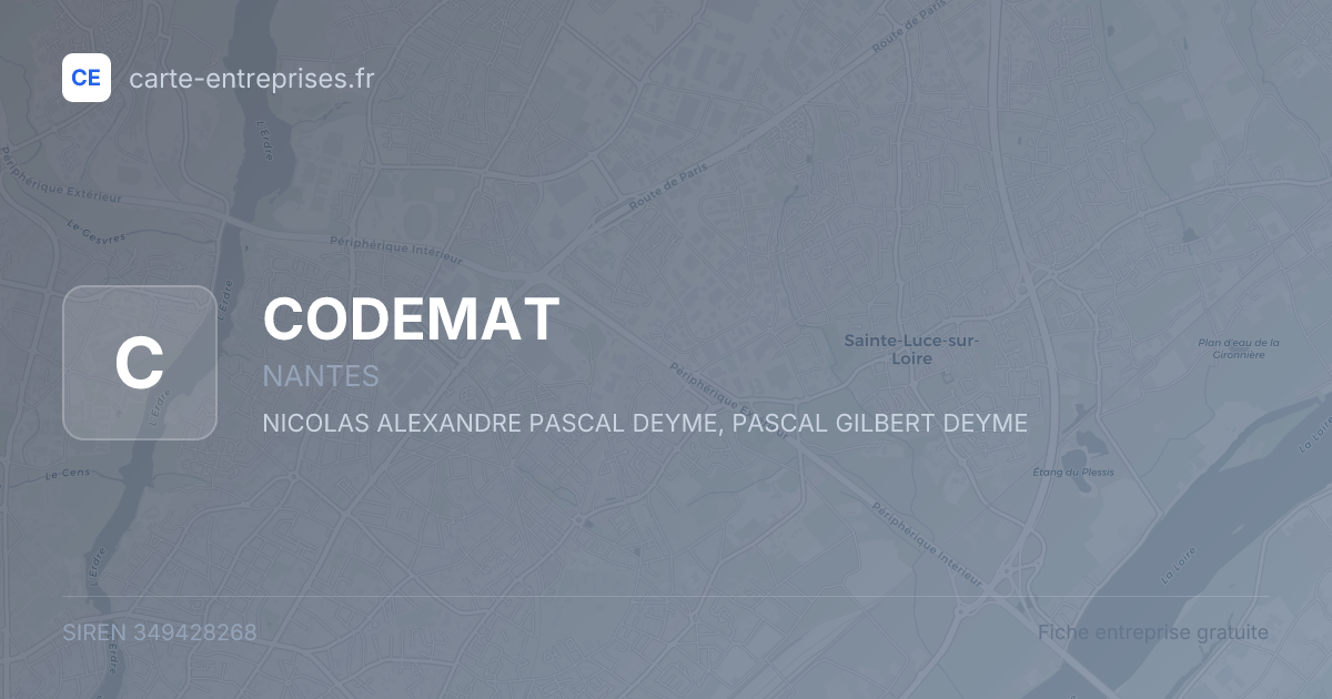 CODEMAT — 349428268 — fiche entreprise