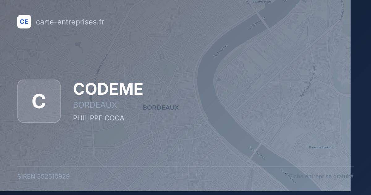 CODEME — 352510929 — fiche entreprise