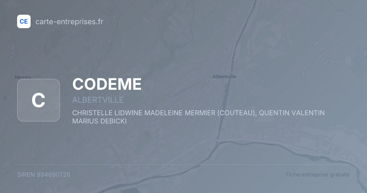 CODEME — 894690726 — fiche entreprise