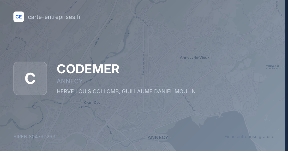 CODEMER — 804790293 — fiche entreprise