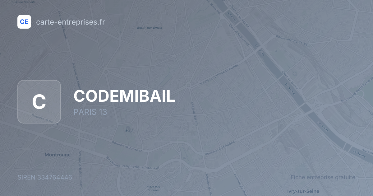 CODEMIBAIL — 334764446 — fiche entreprise