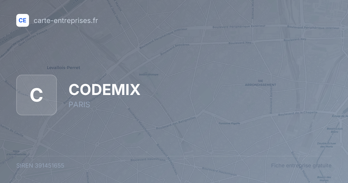 CODEMIX — 391451655 — fiche entreprise