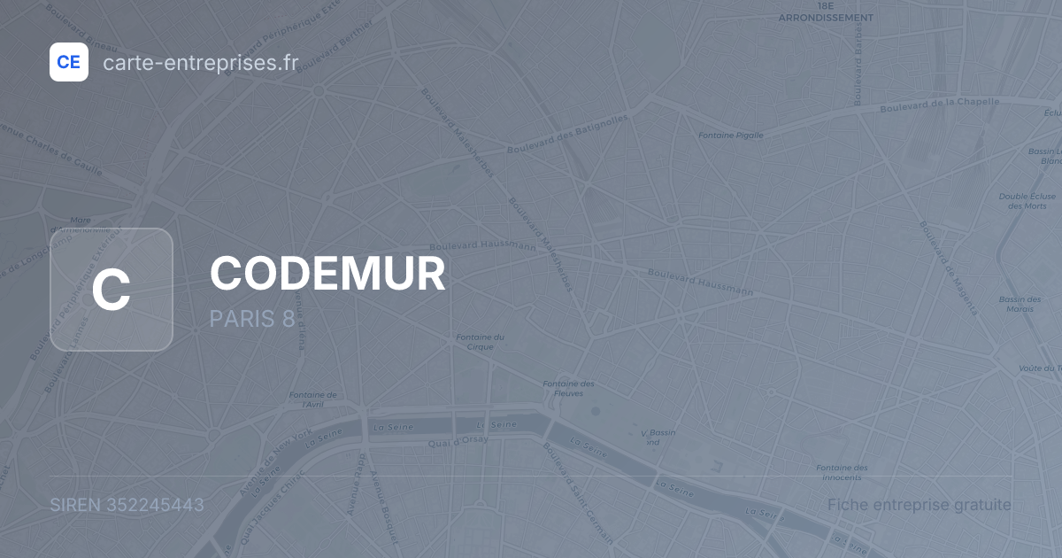 CODEMUR — 352245443 — fiche entreprise