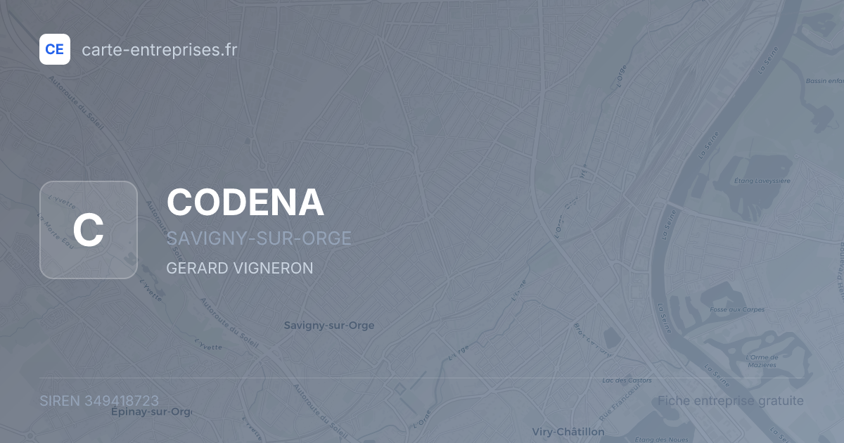 CODENA — 349418723 — fiche entreprise