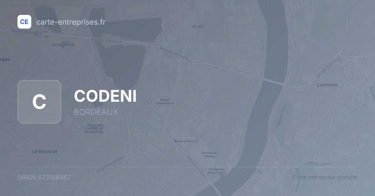 CODENI — 423168467 — fiche entreprise