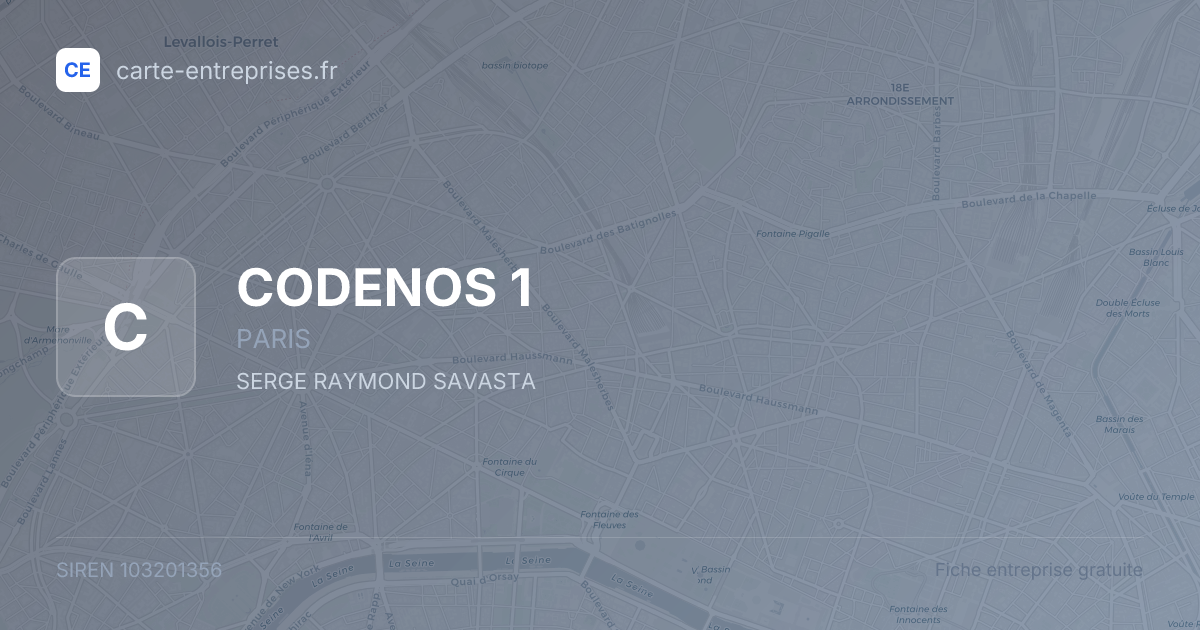 CODENOS 1 — 103201356 — fiche entreprise