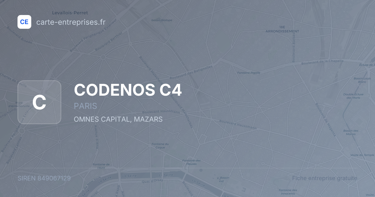 CODENOS C4 — 849067129 — fiche entreprise