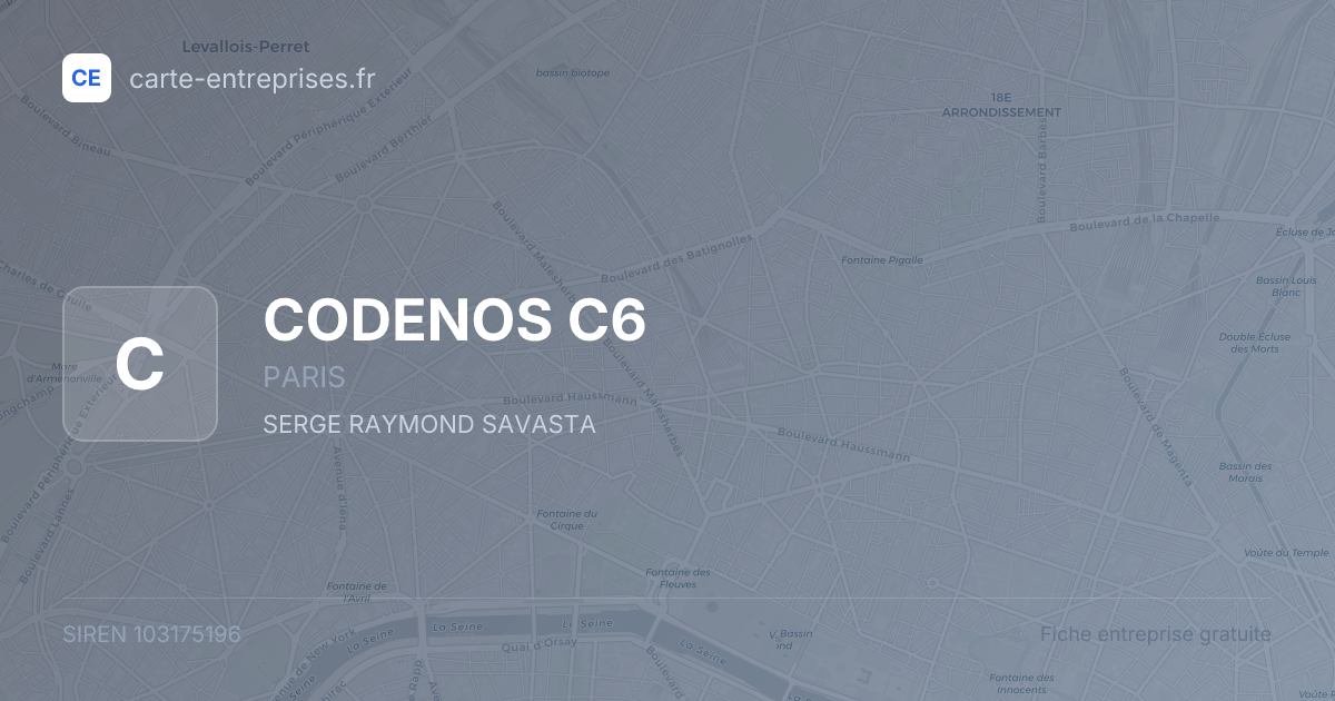 CODENOS C6 — 103175196 — fiche entreprise