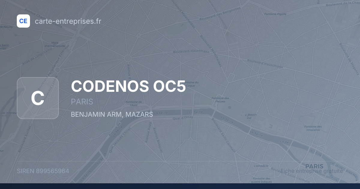 CODENOS OC5 — 899565964 — fiche entreprise