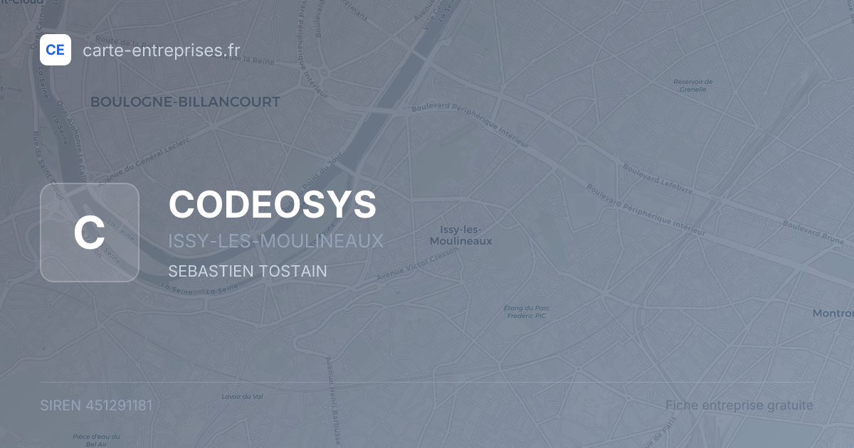 CODEOSYS — 451291181 — fiche entreprise