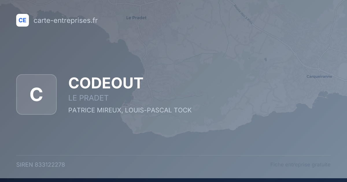 CODEOUT — 833122278 — fiche entreprise