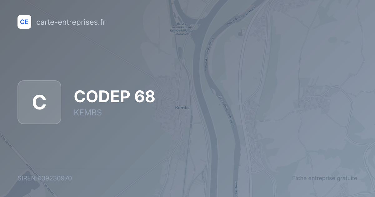CODEP 68 — 439230970 — fiche entreprise