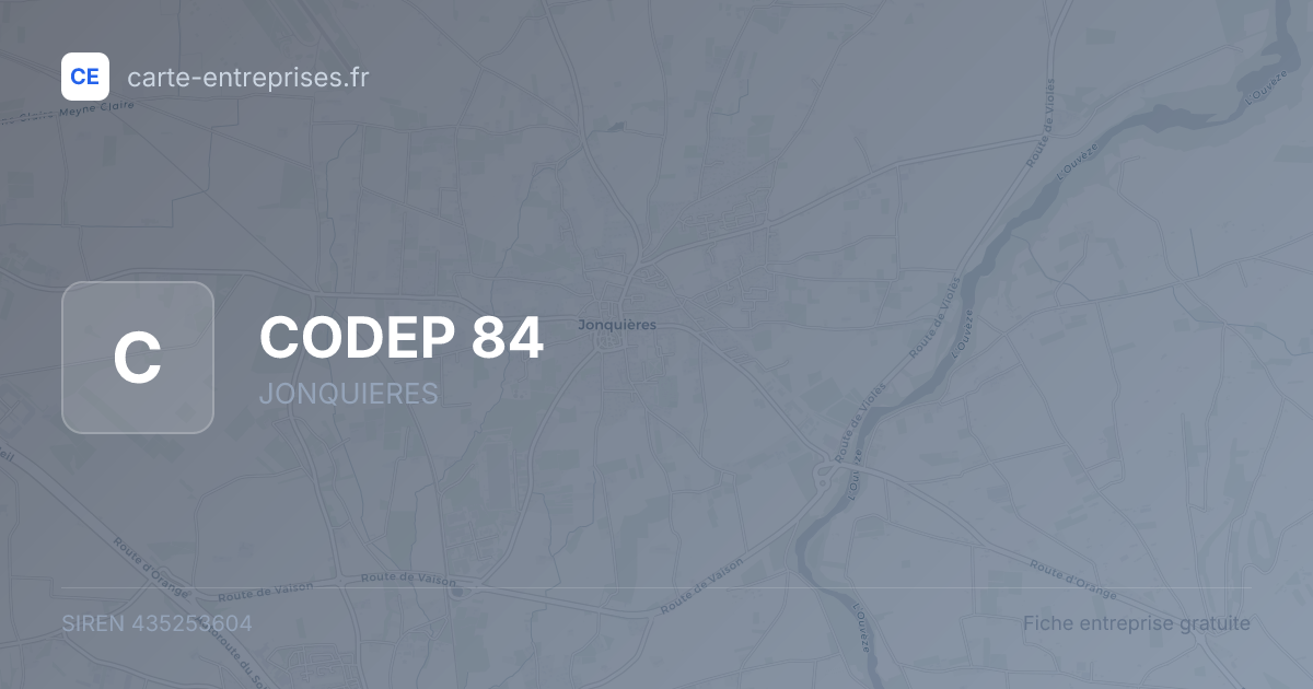 CODEP 84 — 435253604 — fiche entreprise