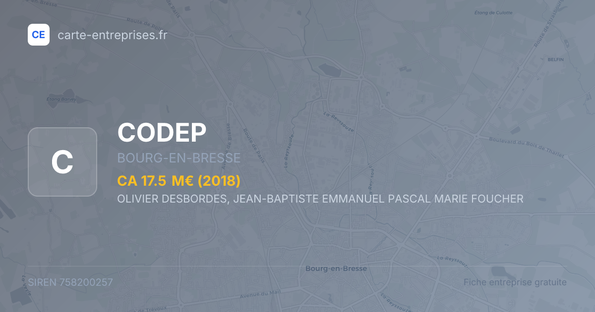 CODEP — 758200257 — fiche entreprise