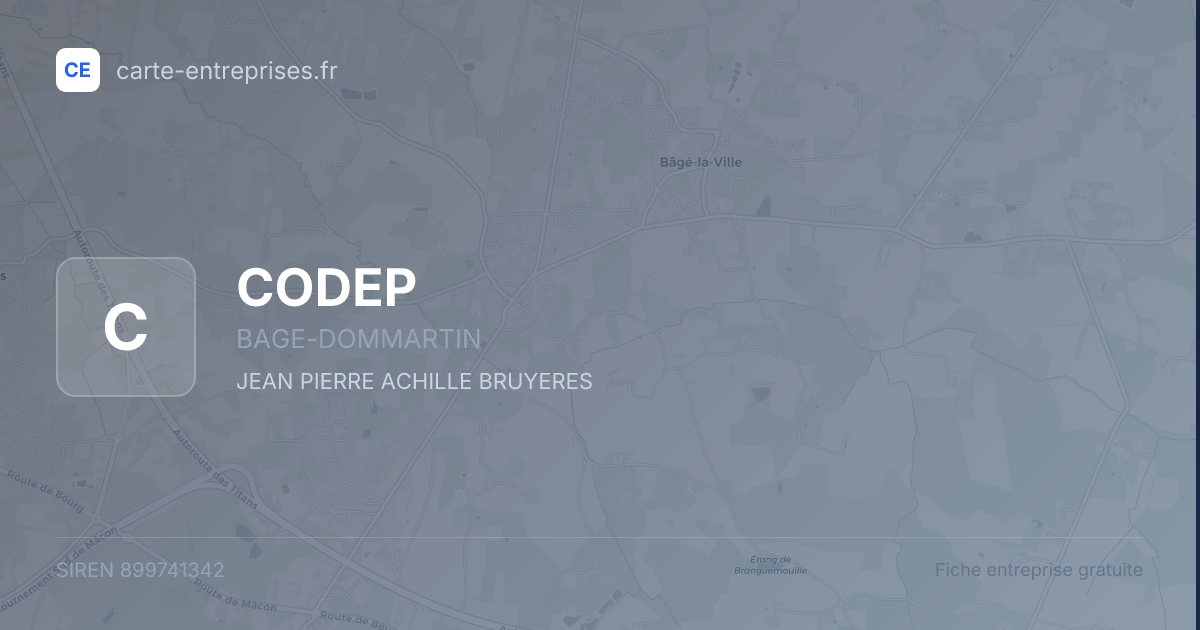 CODEP — 899741342 — fiche entreprise