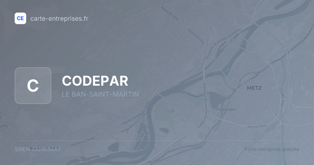 CODEPAR — 332855444 — fiche entreprise