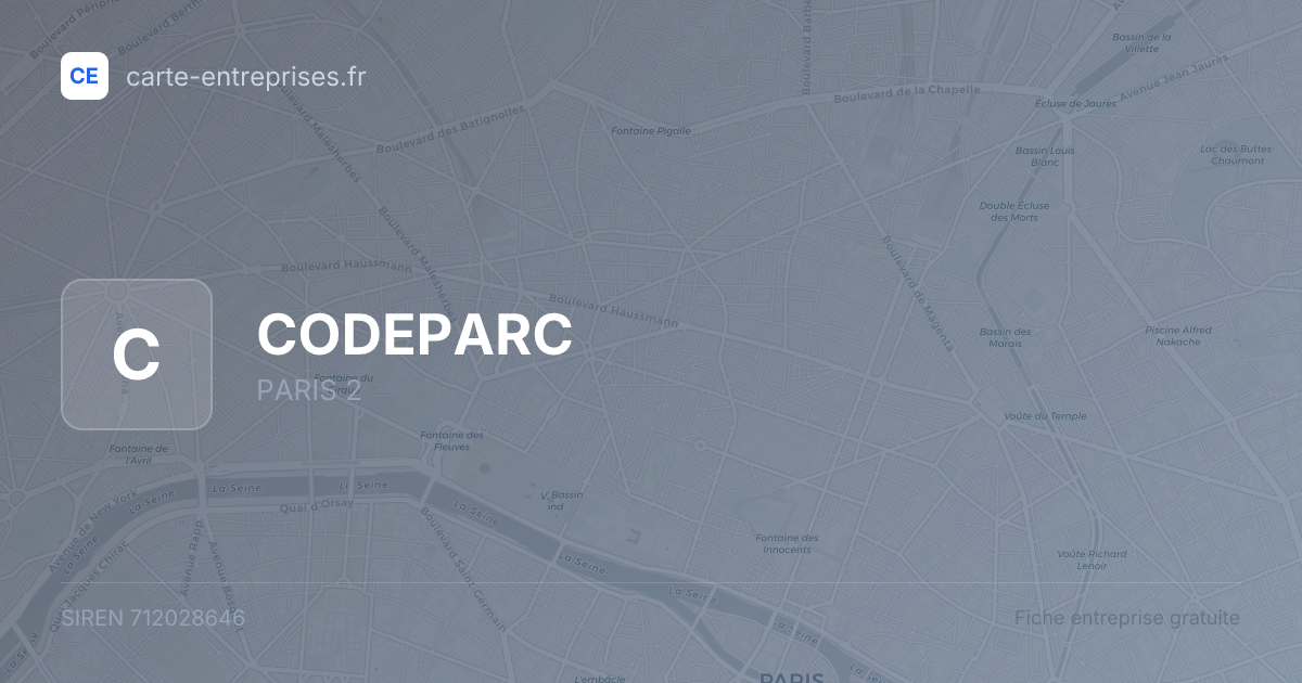 CODEPARC — 712028646 — fiche entreprise