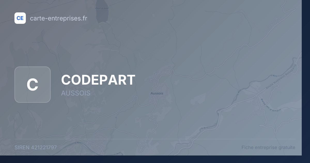 CODEPART — 421221797 — fiche entreprise