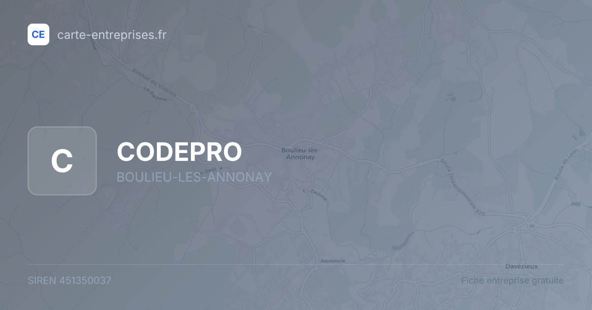 CODEPRO — 451350037 — fiche entreprise