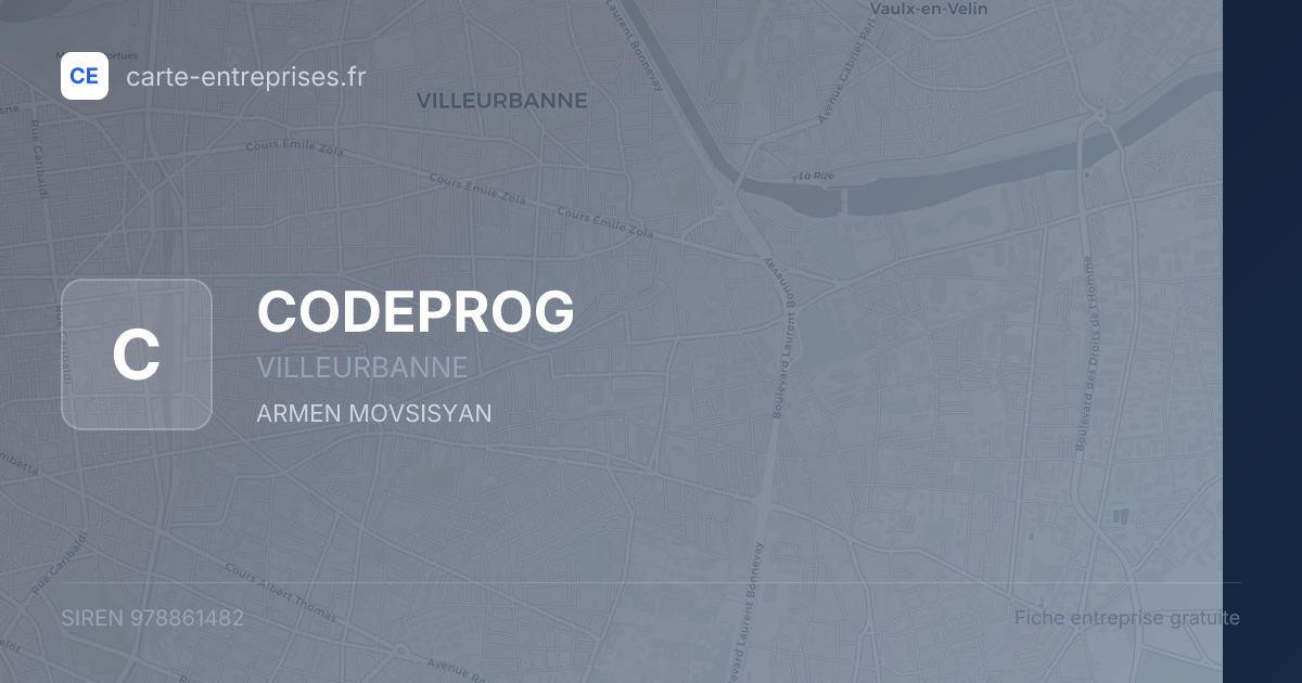 CODEPROG — 978861482 — fiche entreprise