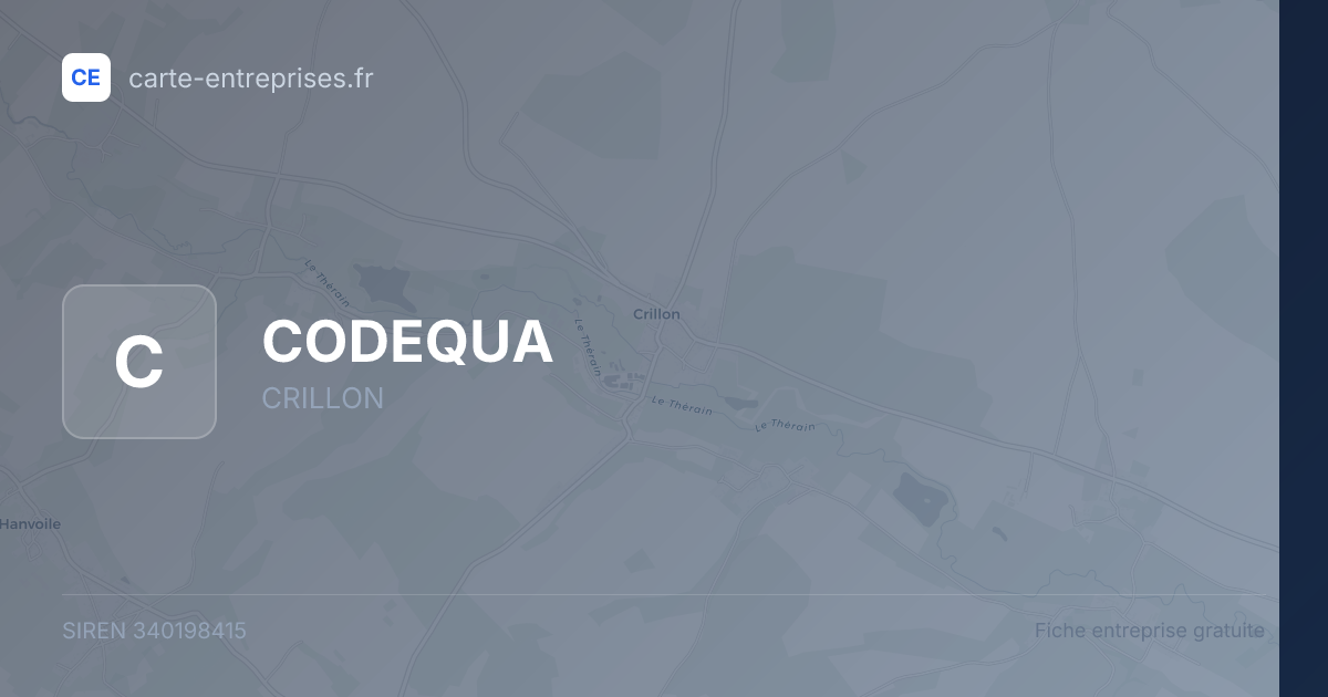 CODEQUA — 340198415 — fiche entreprise