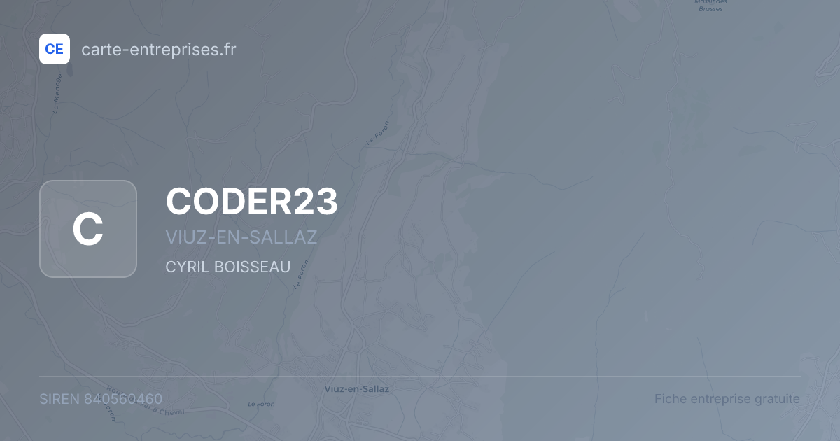 CODER23 — 840560460 — fiche entreprise