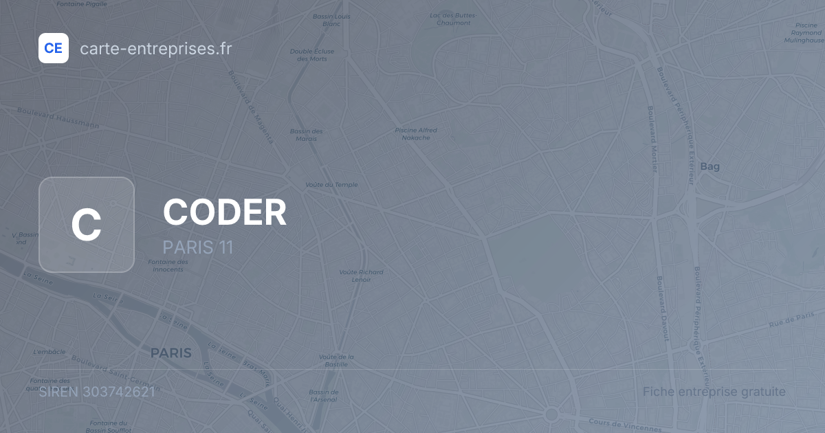 CODER — 303742621 — fiche entreprise