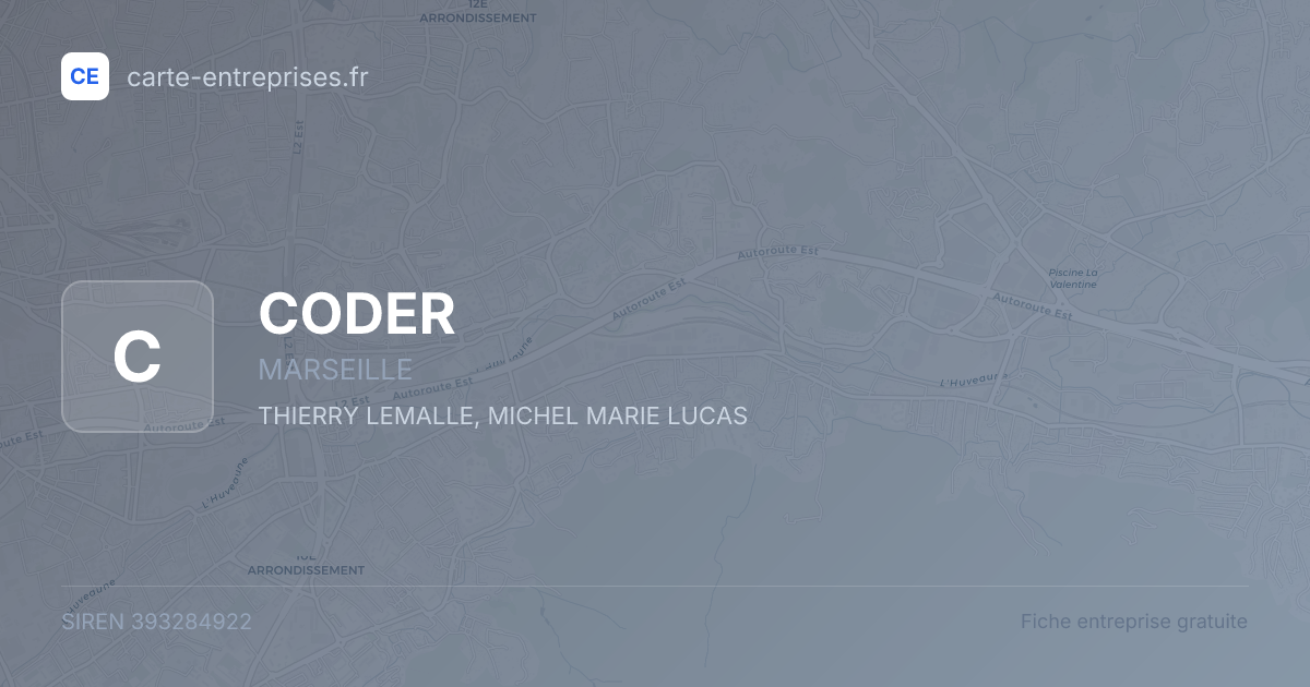 CODER — 393284922 — fiche entreprise