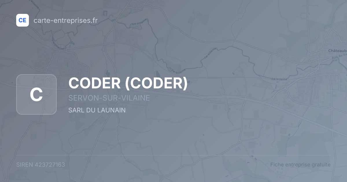CODER — 423727163 — fiche entreprise