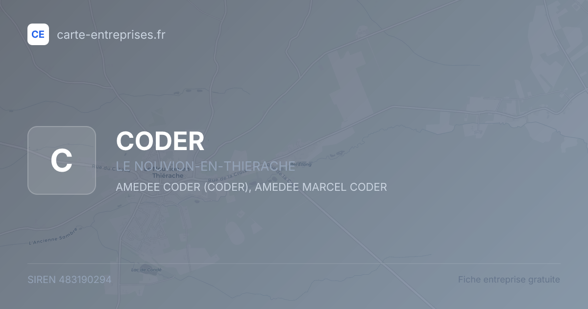 CODER — 483190294 — fiche entreprise