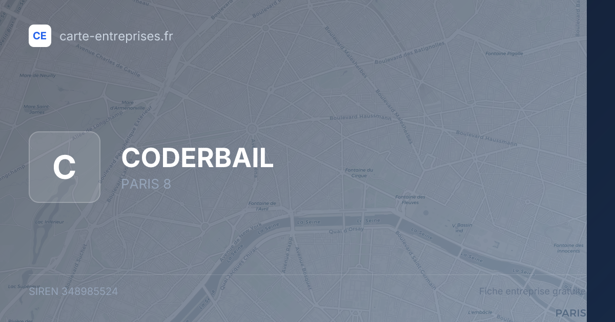 CODERBAIL — 348985524 — fiche entreprise