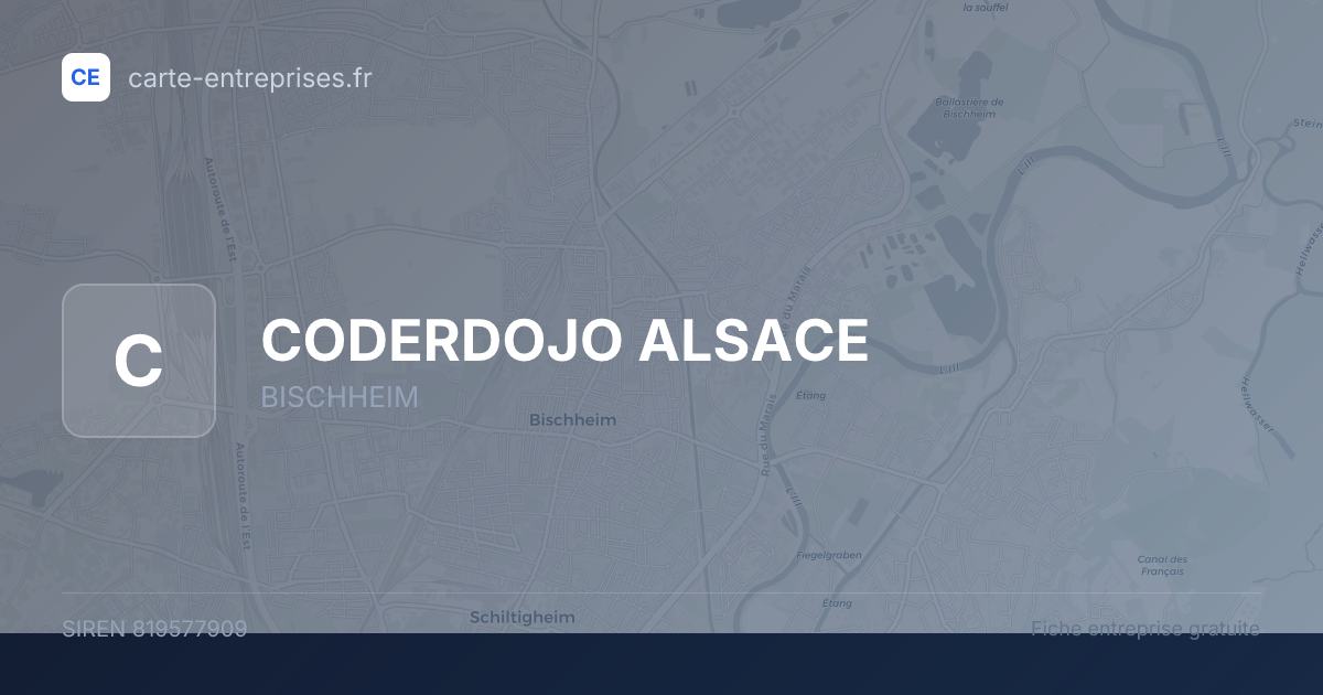 CODERDOJO ALSACE — 819577909 — fiche entreprise