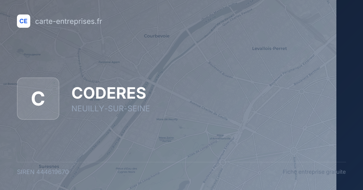 CODERES — 444619670 — fiche entreprise