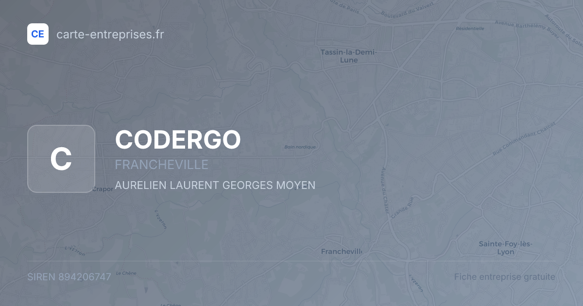 CODERGO — 894206747 — fiche entreprise
