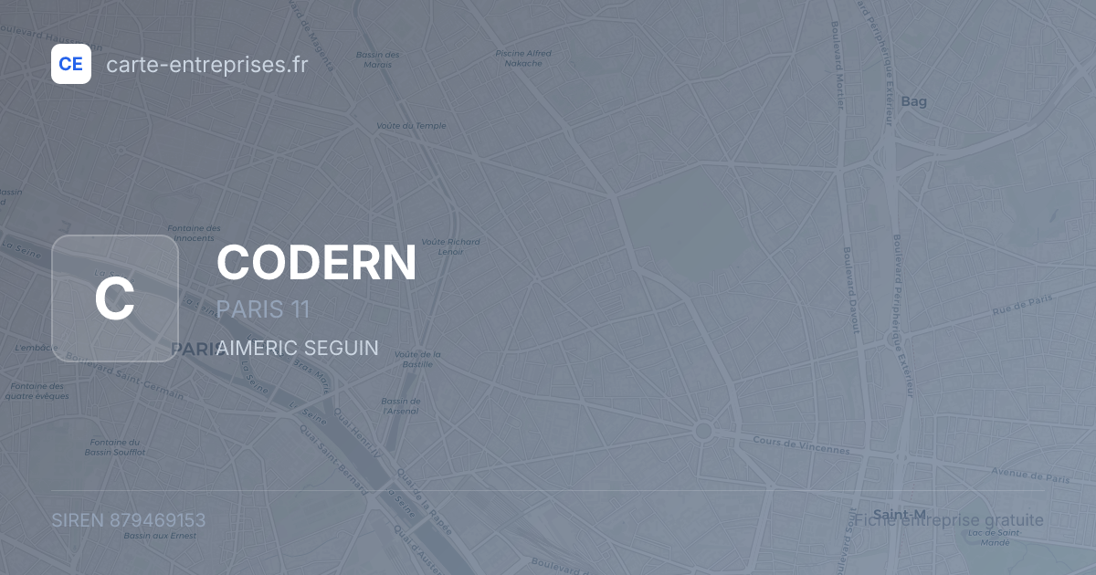 CODERN — 879469153 — fiche entreprise