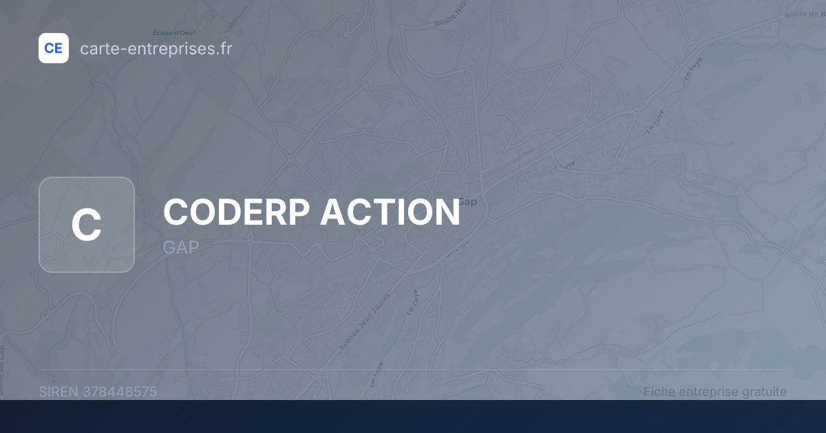 CODERP ACTION — 378448575 — fiche entreprise